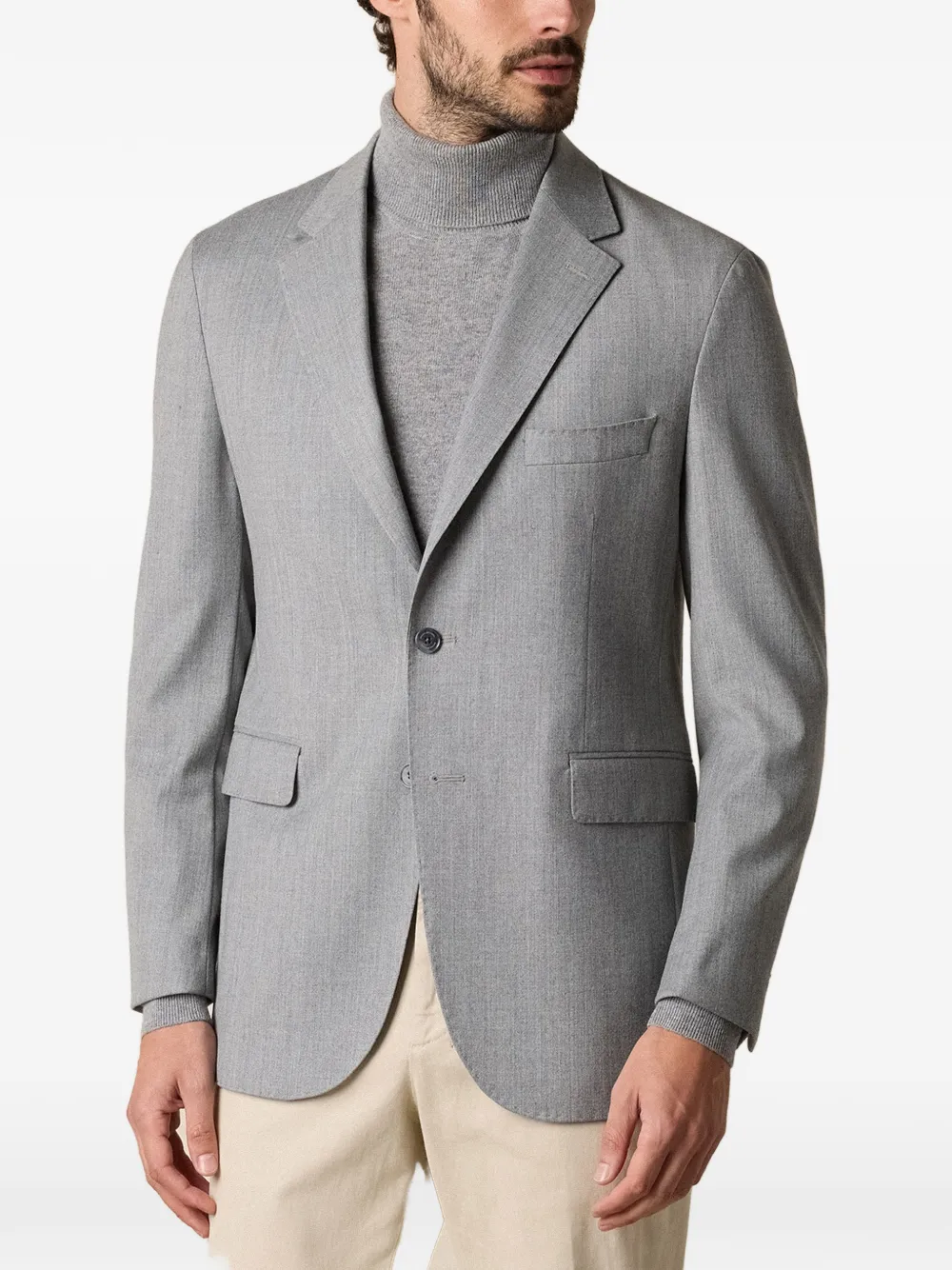 Brooks Brothers Blazer met enkele rij knopen Grijs