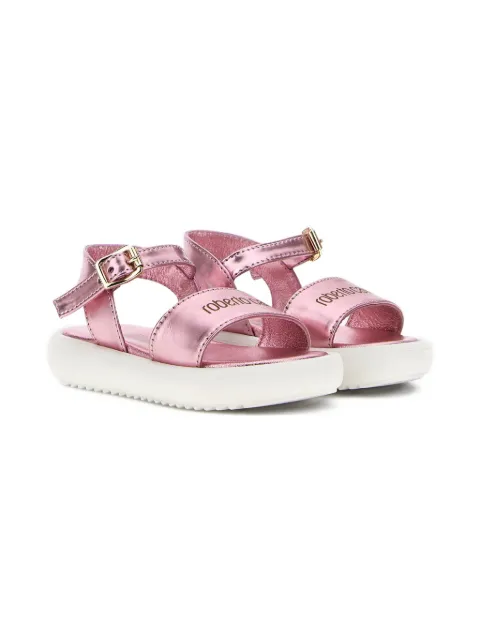 Roberto Cavalli sandalias con hebilla del logo RC
