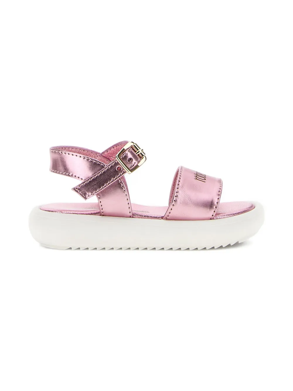 Roberto Cavalli Rc Logo-buckle Sandals In Pink