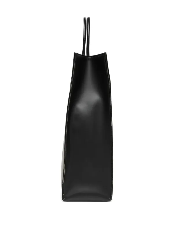 DIESEL ブラック レザートートバッグ 3D ショッパー 2wey tote Diesel Dsl 3D Tote Bag | FARFETCH