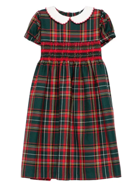 Siola robe froncée à motif tartan