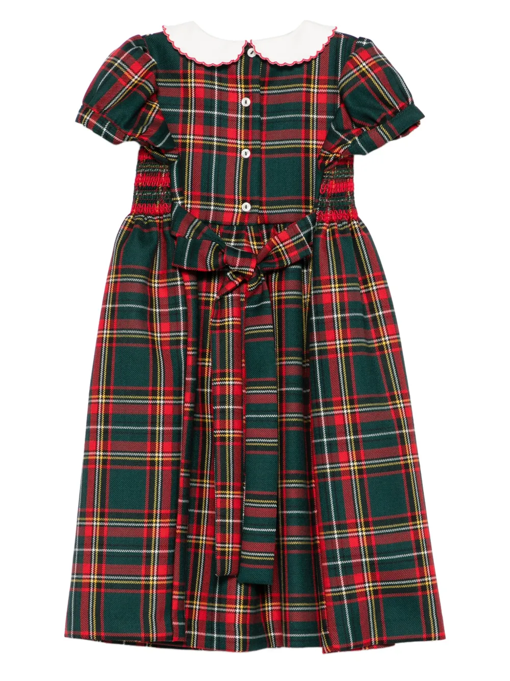 Siola tartan-pattern smocked dress | Girls Casual Dresses | Image 2
