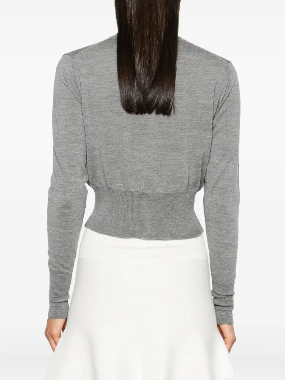 Vivienne Westwood Bea Logo-embroidery Cardigan In Gray