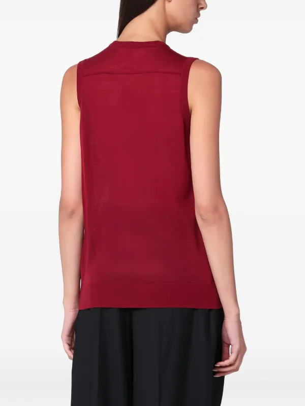 6397 Sleeveless Top | Red | FARFETCH IN