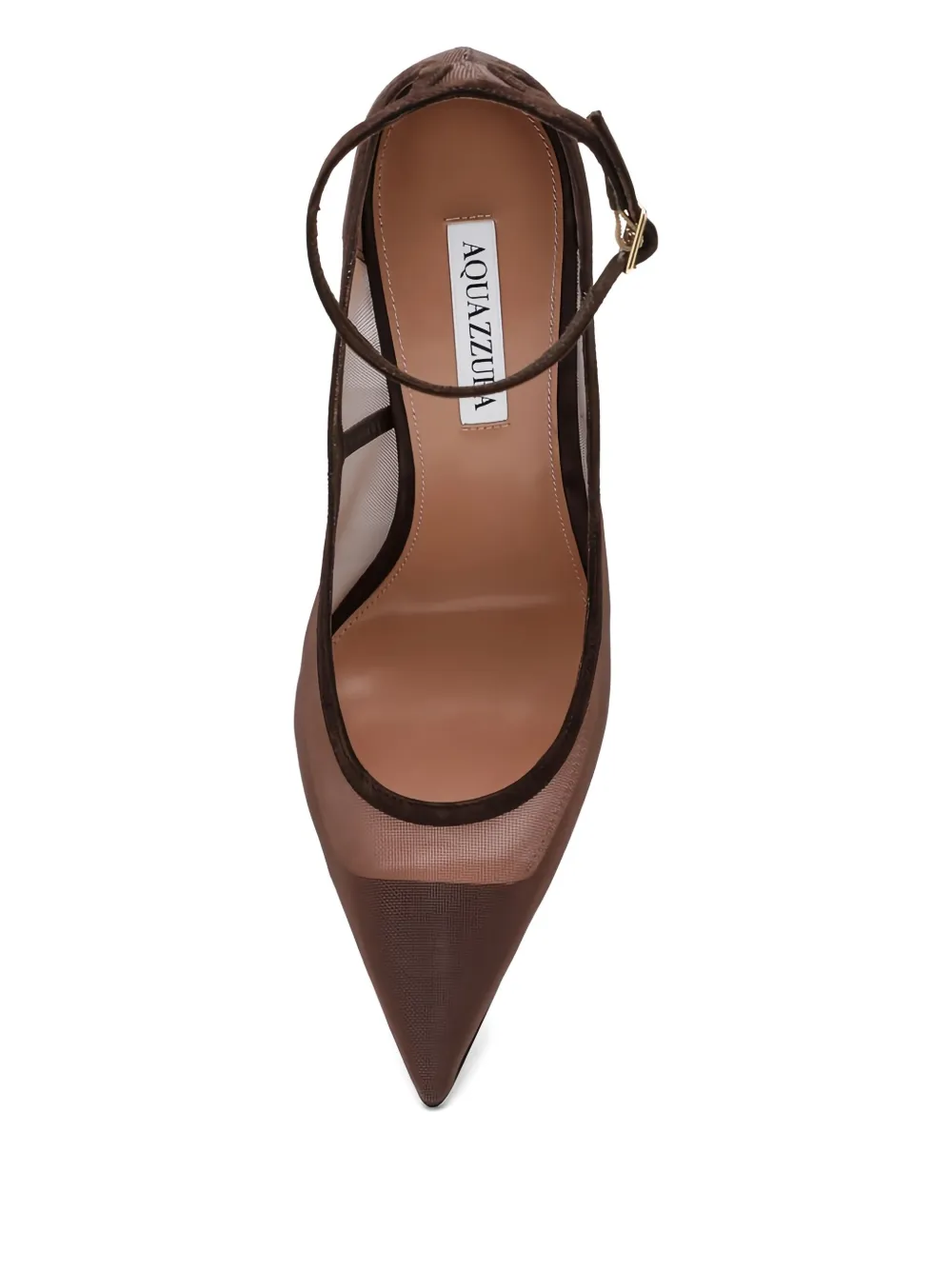 Aquazzura 85 mm pumps met mesh vlakken Bruin
