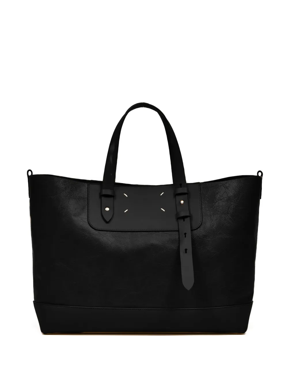 Maison Margiela black leather tote bag - Nero