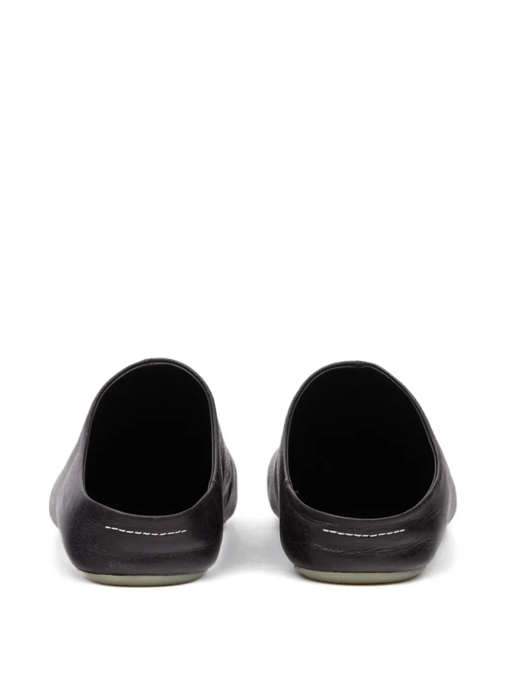 MM6 Maison Margiela Slippers met vierkante neus Zwart