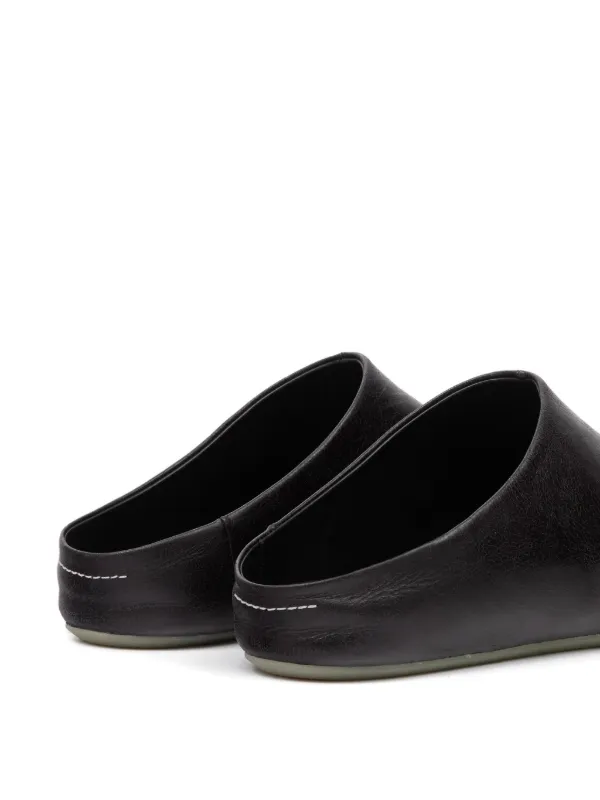 MM6 Maison Margiela square-toe Slippers | Black | FARFETCH