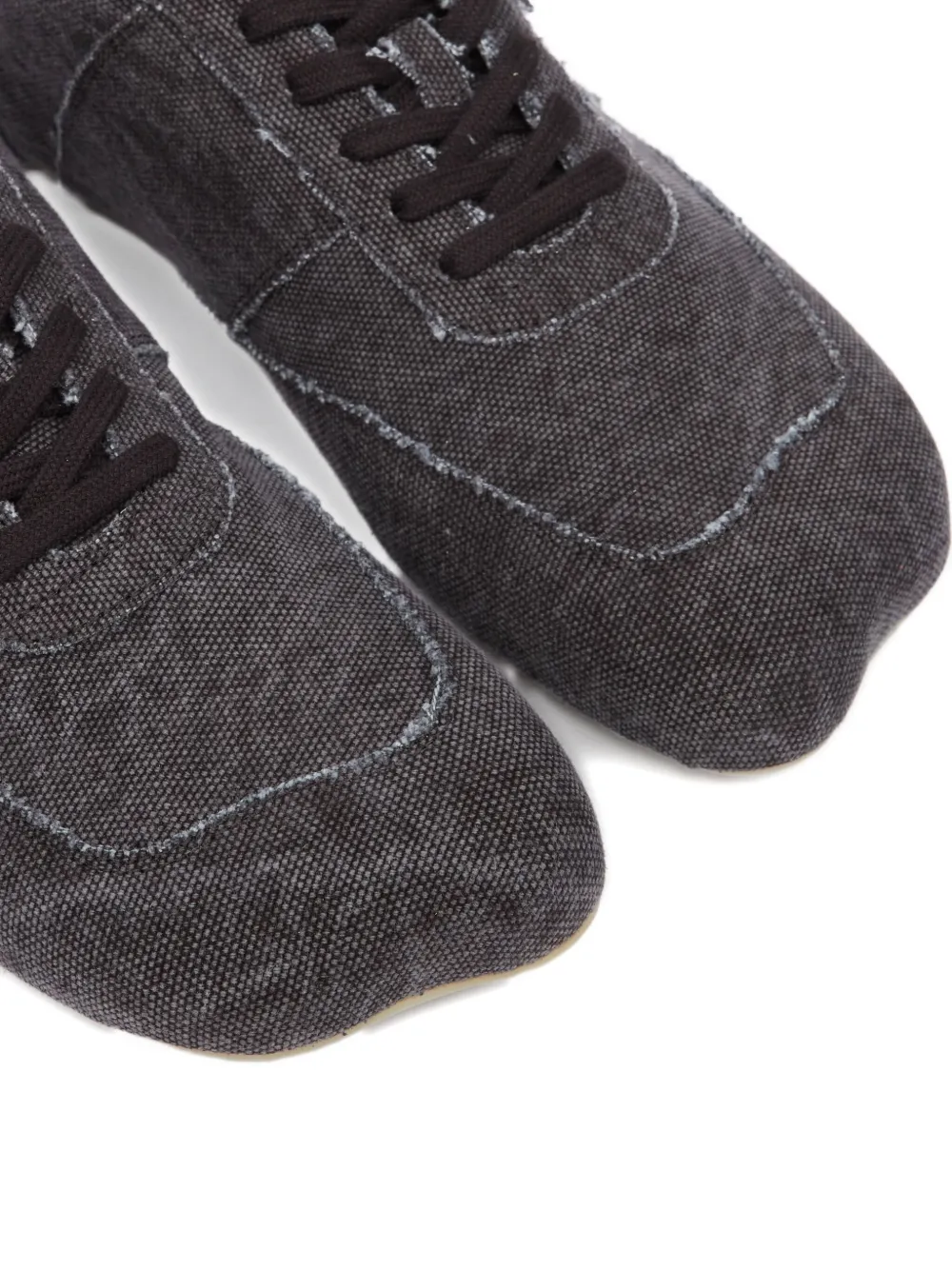 Mm6 Maison Margiela Anatomic Sneaker Black Canvas In Animal Print