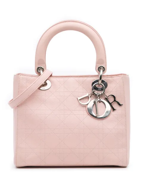 Christian Dior Pre-Owned 2004 mittelgroße Cannage Stitched Lady Dior Satchel-Tasche