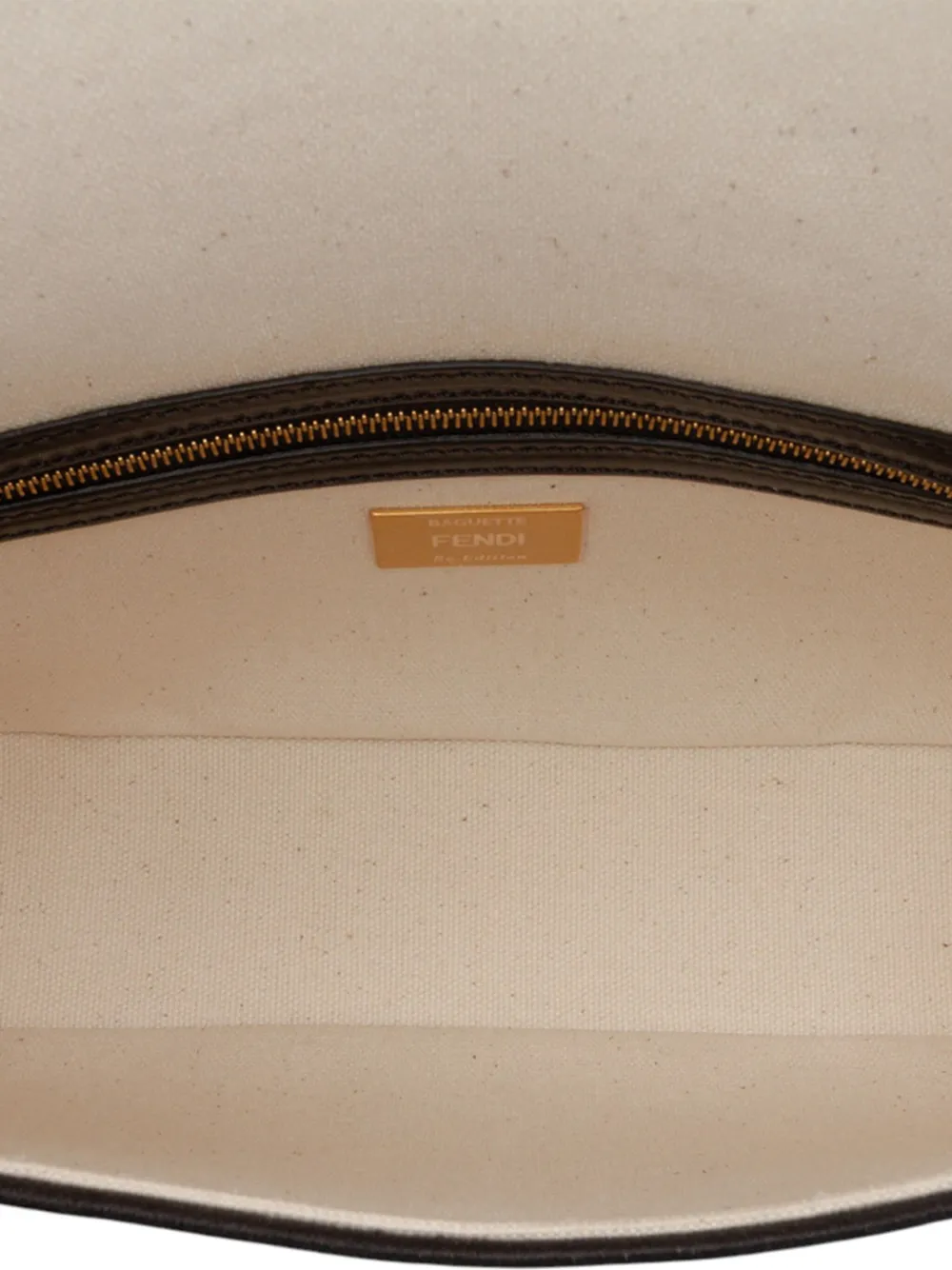 Pre-owned Fendi 2010-2025 Chinese Valentines Day Zucca Embroidered Canvas Baguette Satchel In Brown