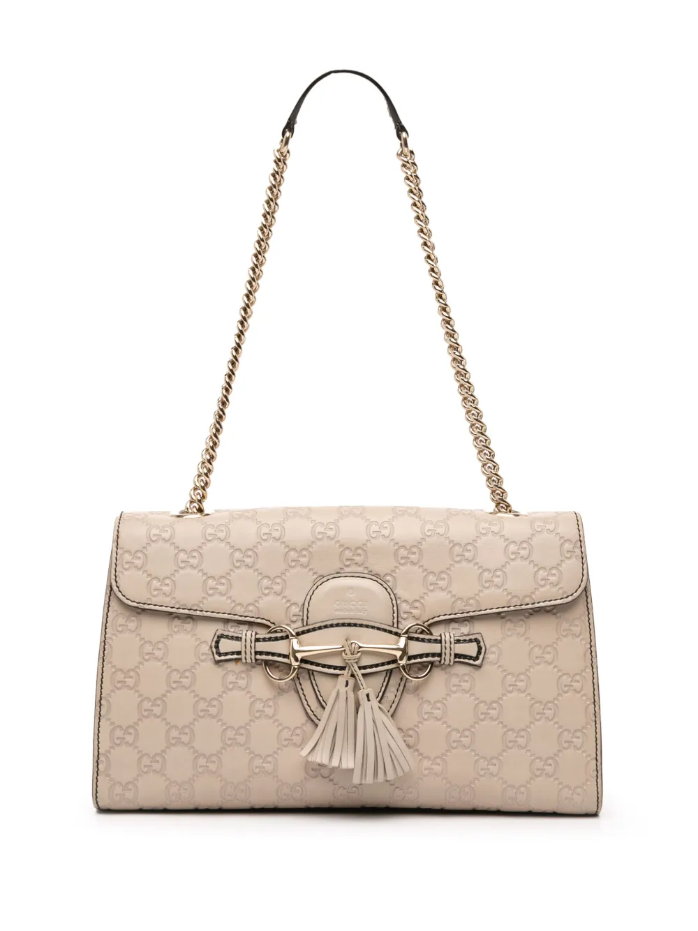 Pre-owned Gucci 2016-2025 Medium Ssima Emily Shoulder Bag In Brown