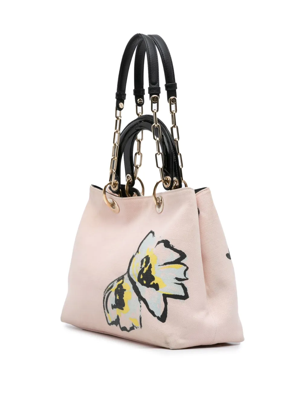  Christian Dior Pre-owned 2014 Limited Edition Medium Canvas Floral Printed Diorissimo Satchel - Pink 