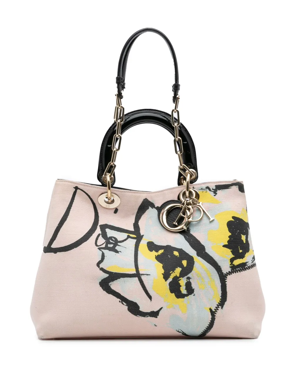 Christian Dior Pre-Owned 2014 リミテッドエディション ミディアム キャンバス フローラル Christian Dior Pre-Owned 2014 リミテッドエディション ミディアム キャンバス フローラル