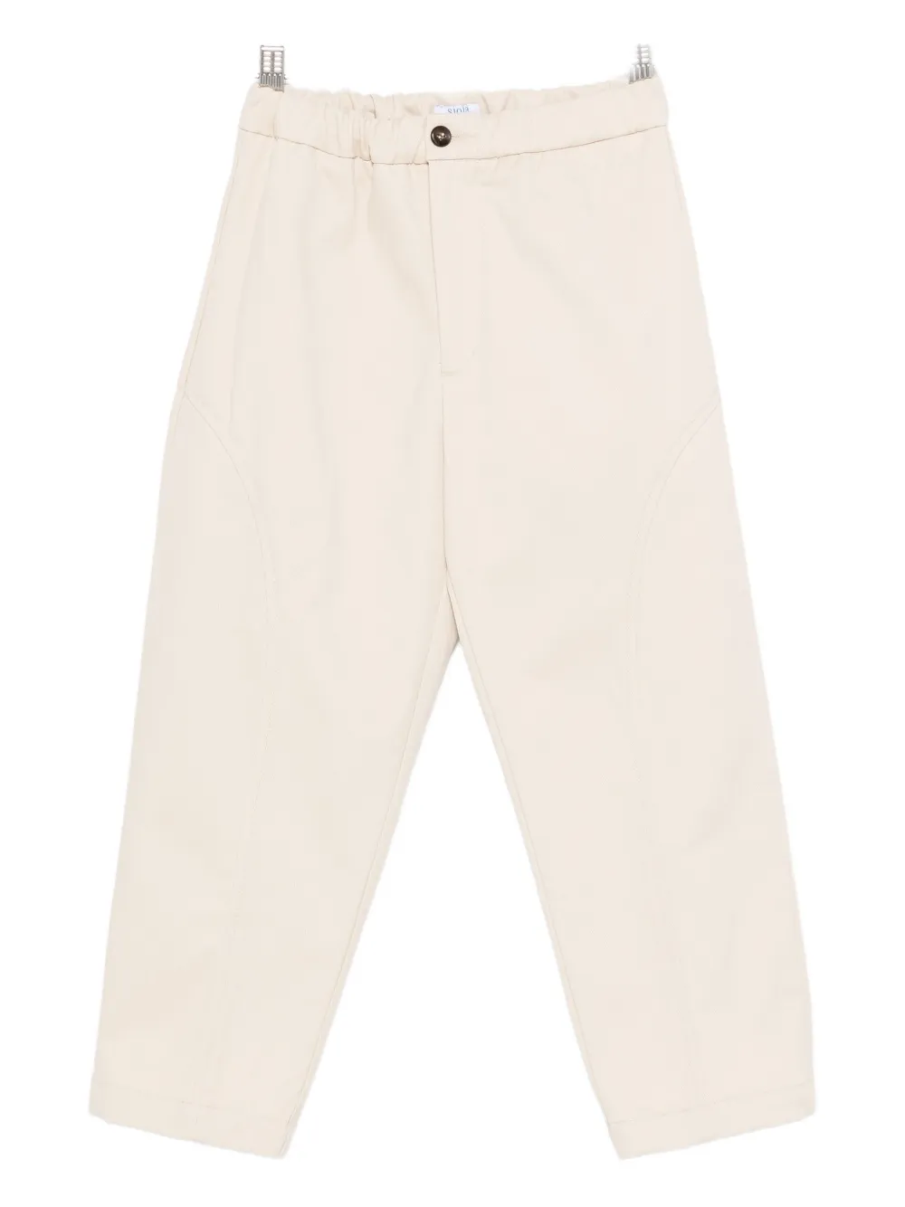 Siola elasticated-waist pants - Toni neutri