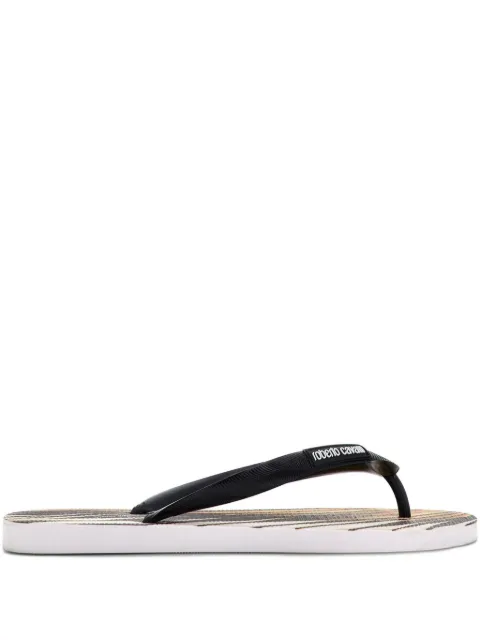 Roberto Cavalli chanclas Ray Gold Print