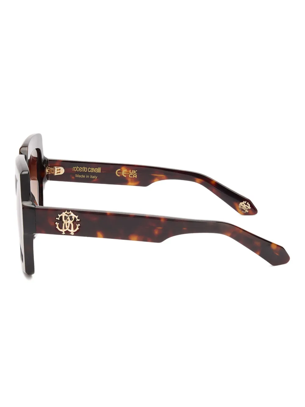 Roberto Cavalli SRC108 zonnebril met logo - Bruin