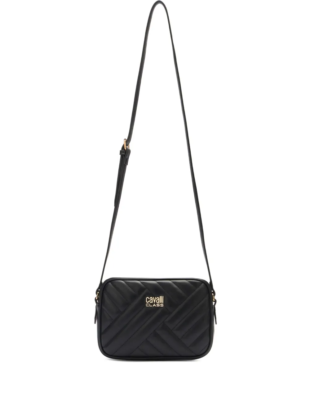 Roberto Cavalli quilted logo shoulder bag - Nero