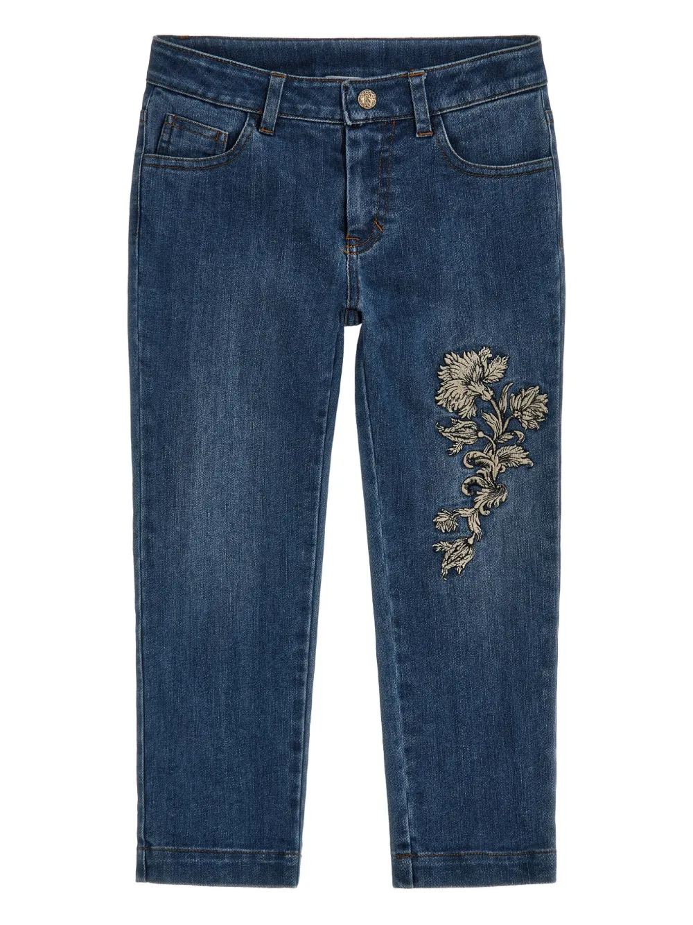 Roberto Cavalli Jeans a fiori - Blu