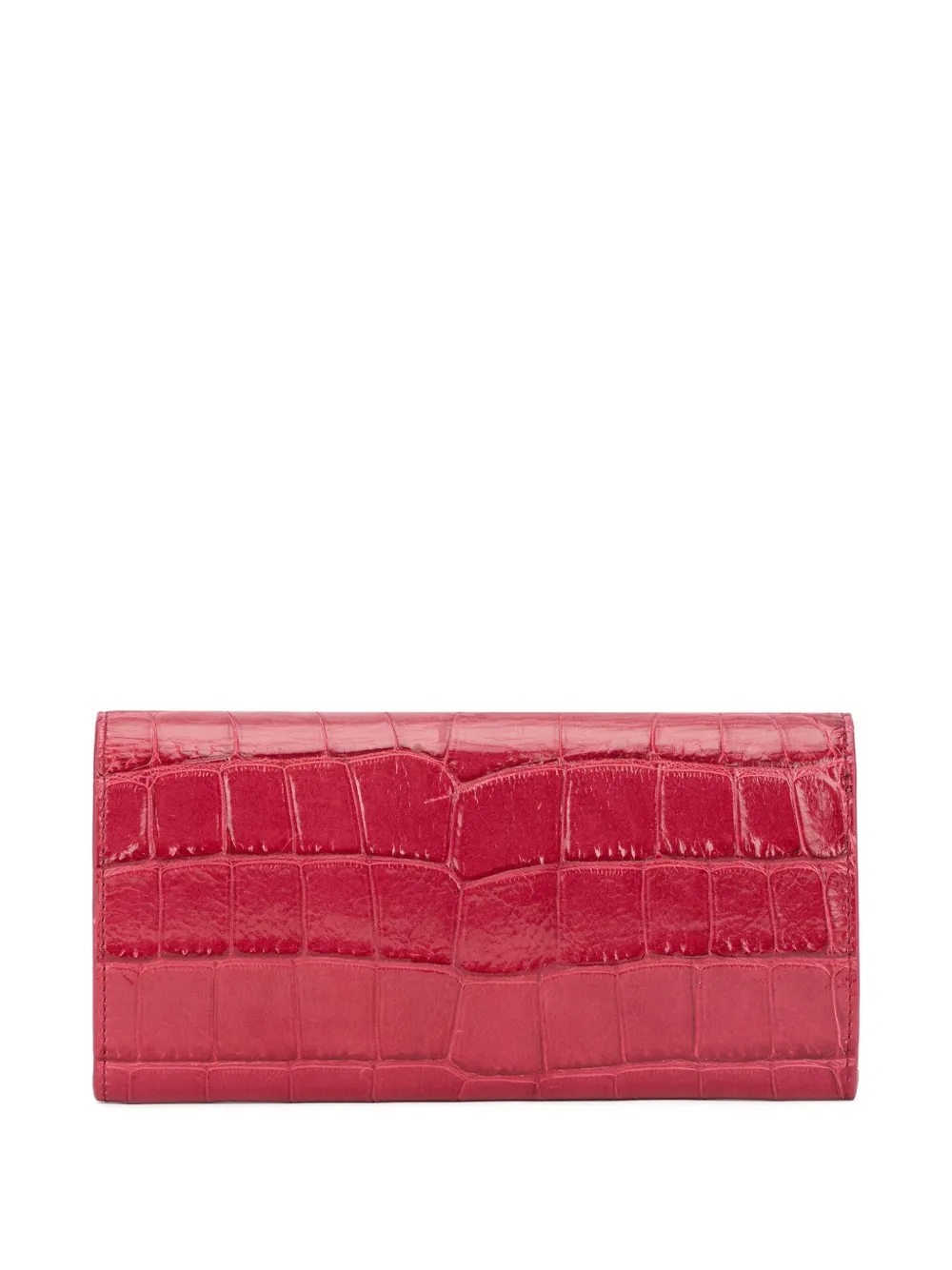 Roberto Cavalli Crocodile-effect Logo Wallet In Pink