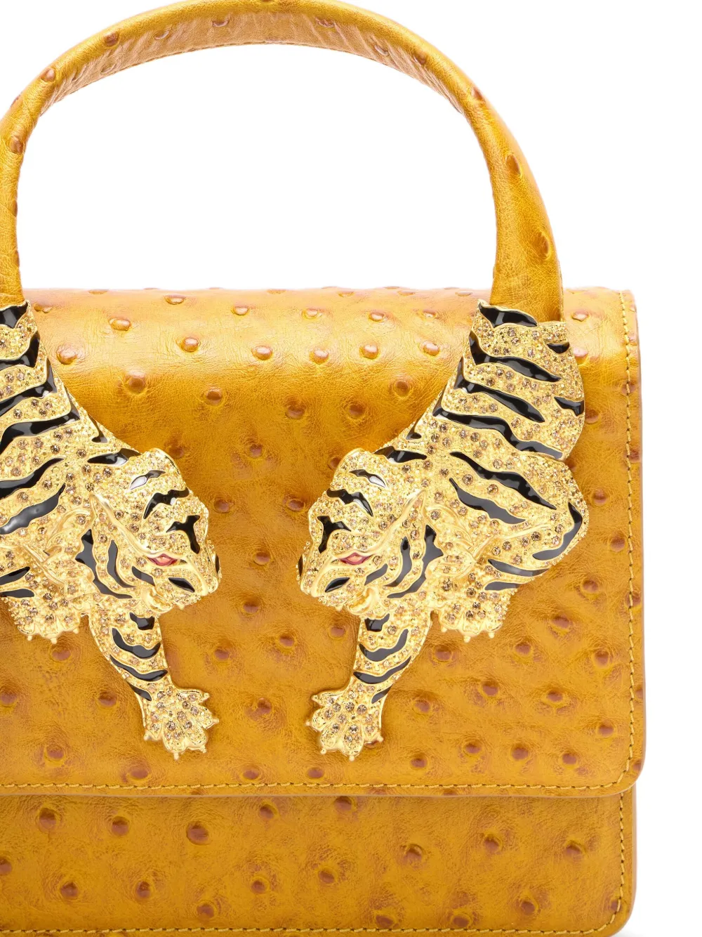Roberto Cavalli Roar shopper met tijgerapplicatie Geel