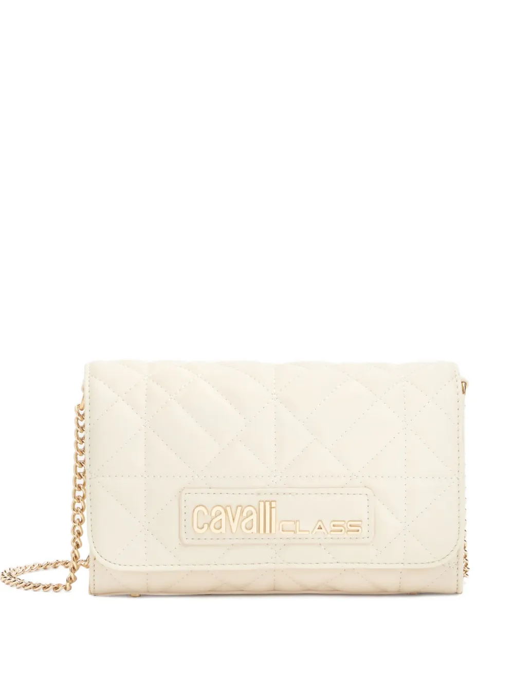 Roberto Cavalli Bag With Cavalli Class Chain Shoulder Strap In Neutral