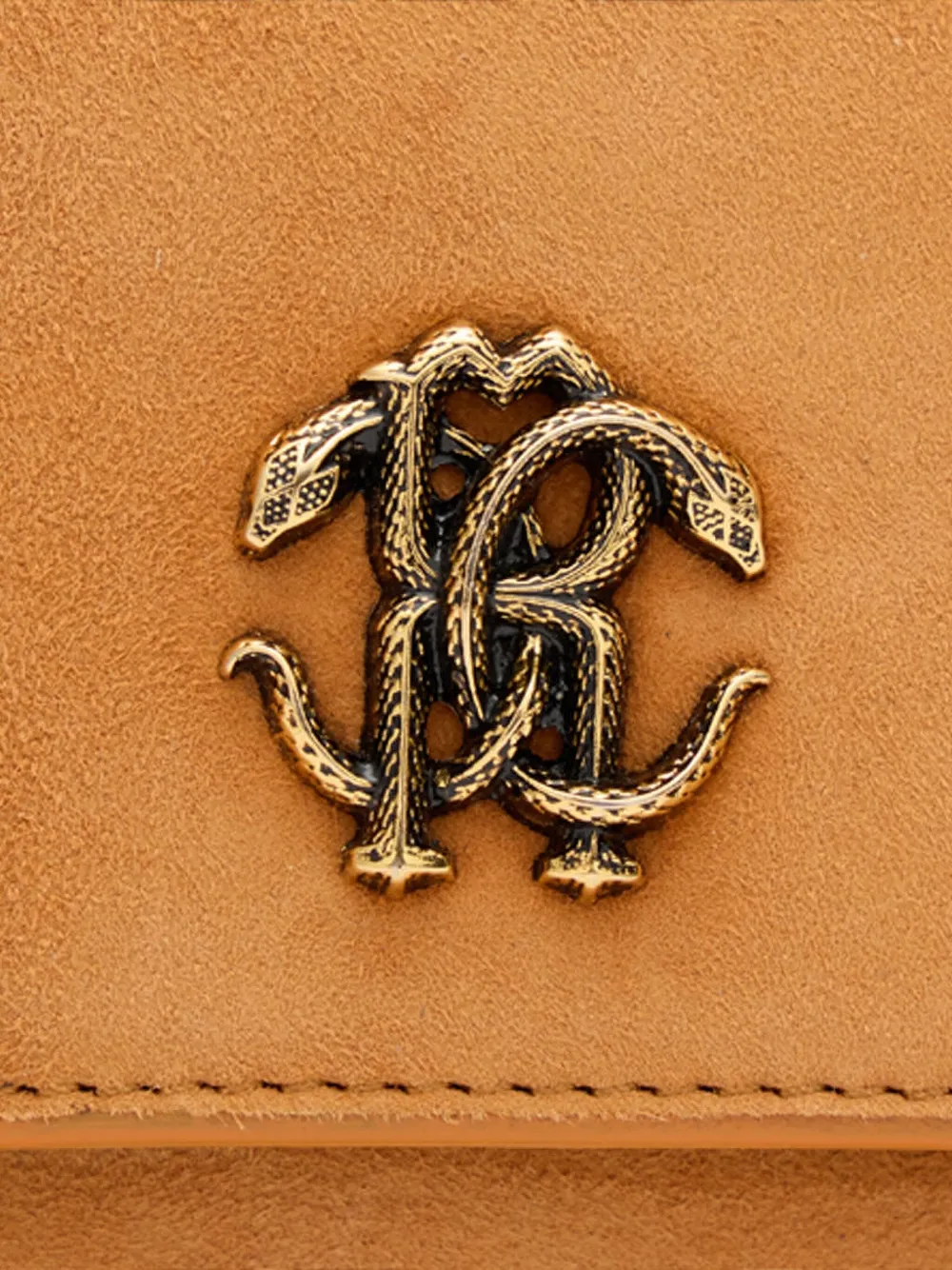 Roberto Cavalli Logo-plaque Wallet In Orange