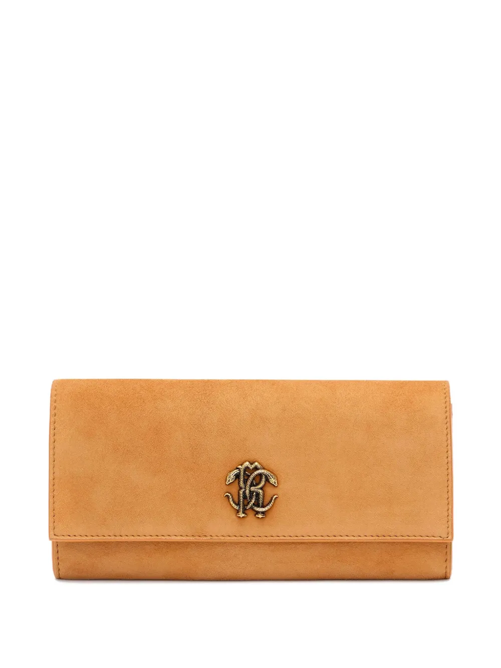 Roberto Cavalli Logo-plaque Wallet In Orange