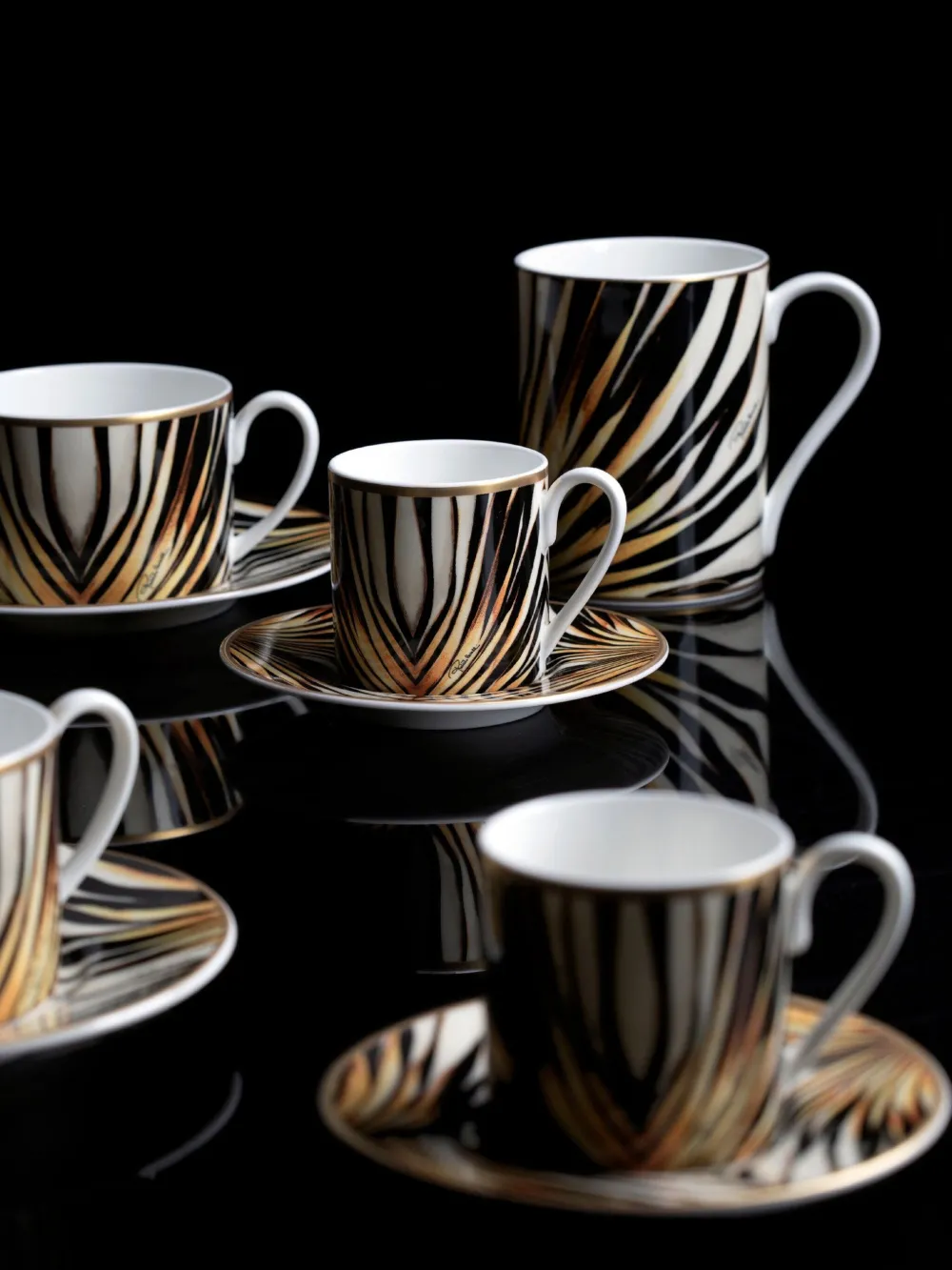 Roberto Cavalli juego de dos tazas de café Ray Of Gold | Café y té | Image 2