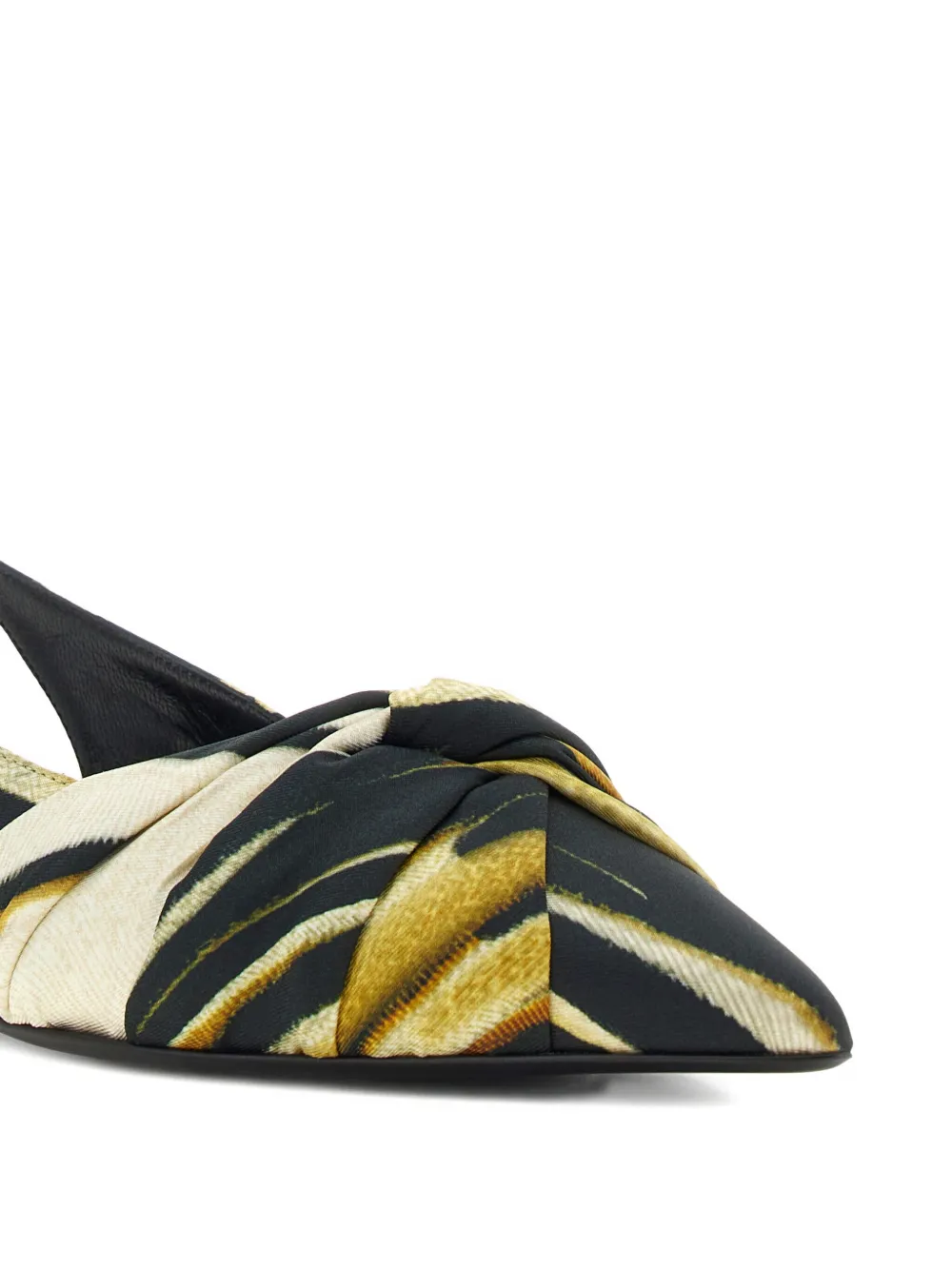 Roberto Cavalli The Pettegola geknoopte slingback pumps met print Zwart