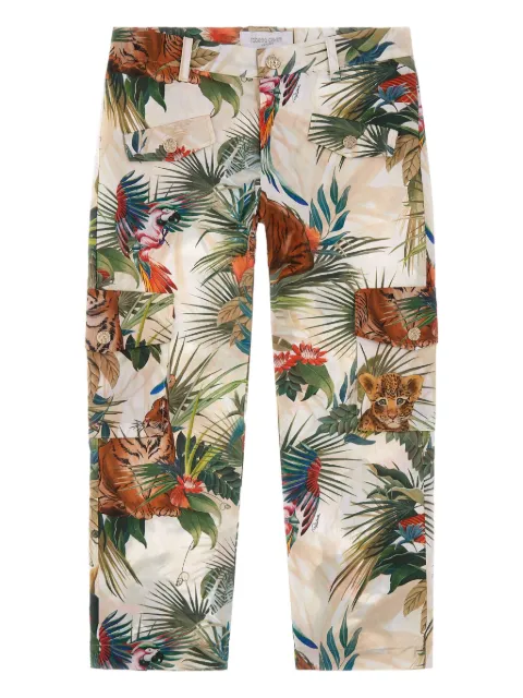 Roberto Cavalli Junior pantalones con estampado de jungla