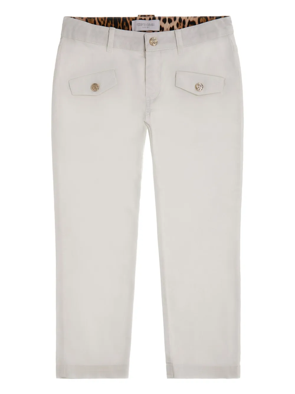 Roberto Cavalli Junior Pantaloni con logo RC - Bianco