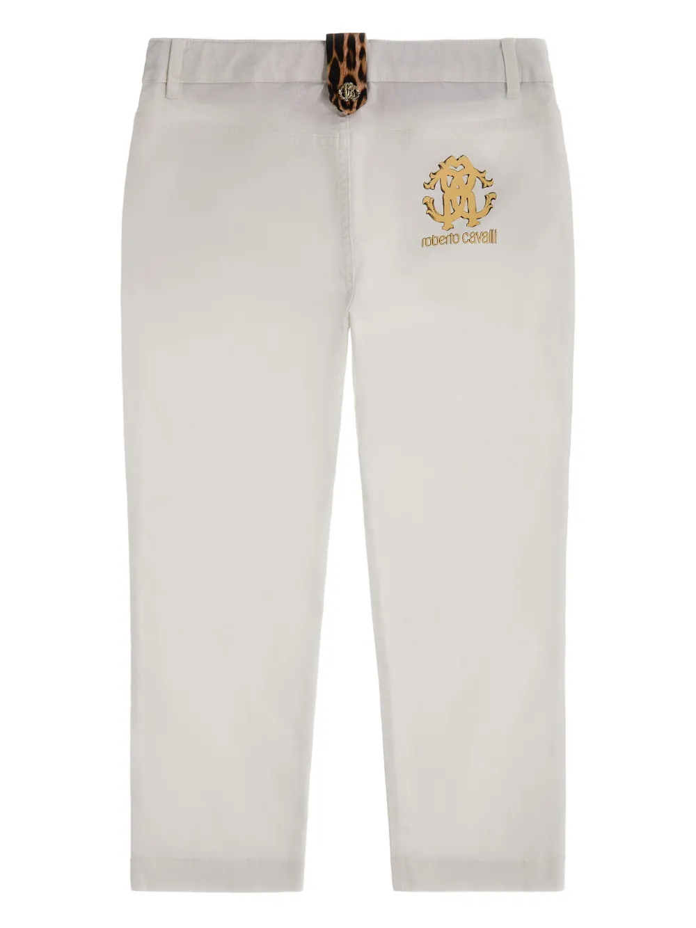 Roberto Cavalli Junior Broek met RC logo Wit
