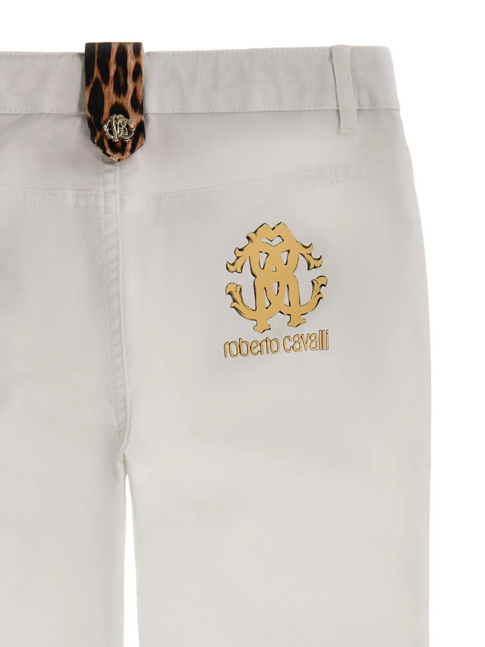 Roberto Cavalli Junior Broek met RC logo Wit