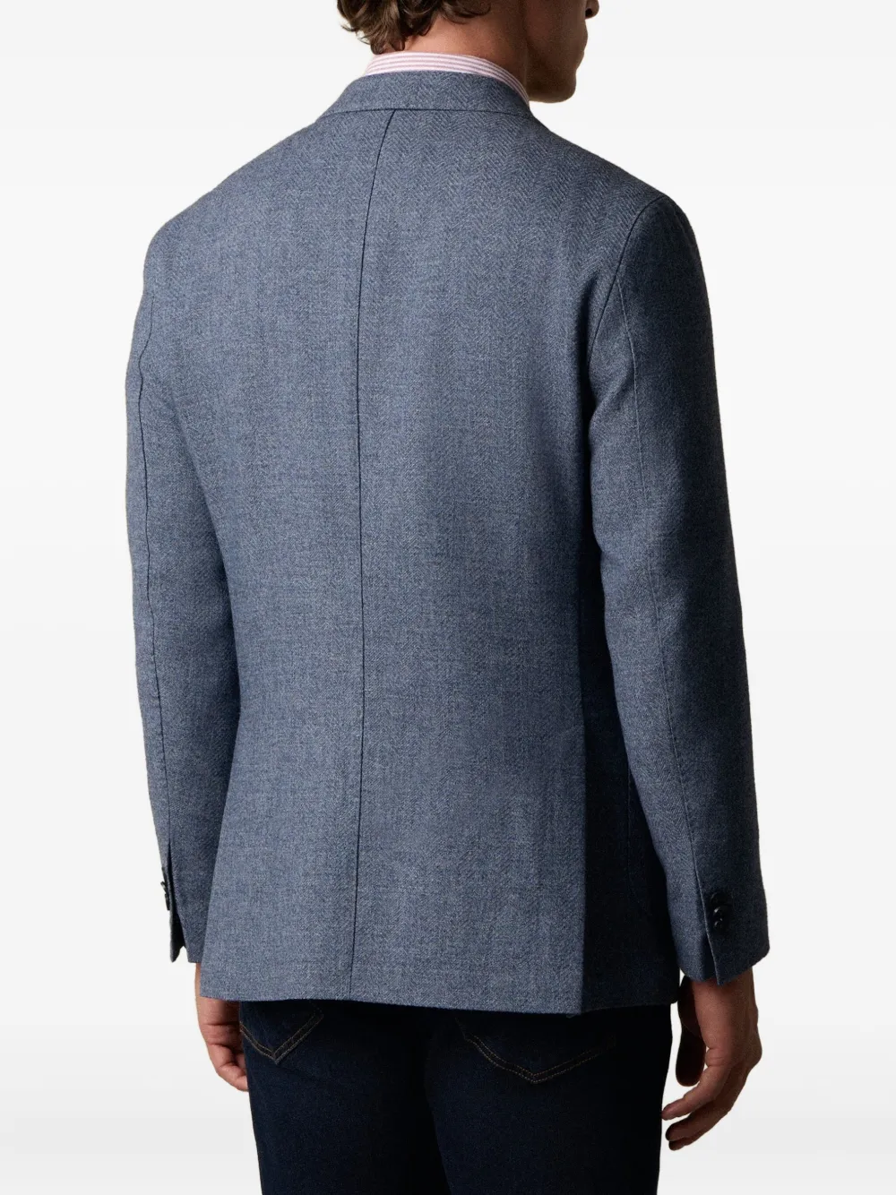 Brooks Brothers Trui met visgraatpatroon Blauw
