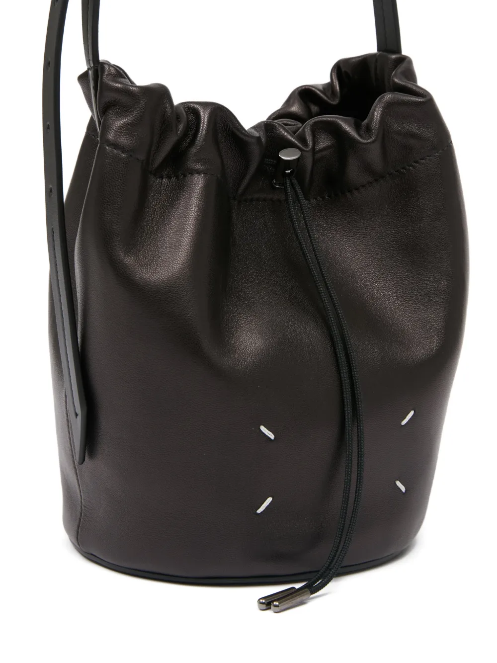 Maison Margiela Four Stitches bucket-tas met trekkoord Bruin