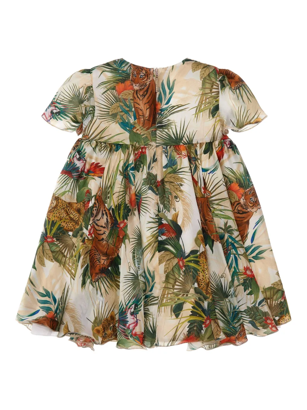 Roberto Cavalli Jurk met jungleprint - Beige