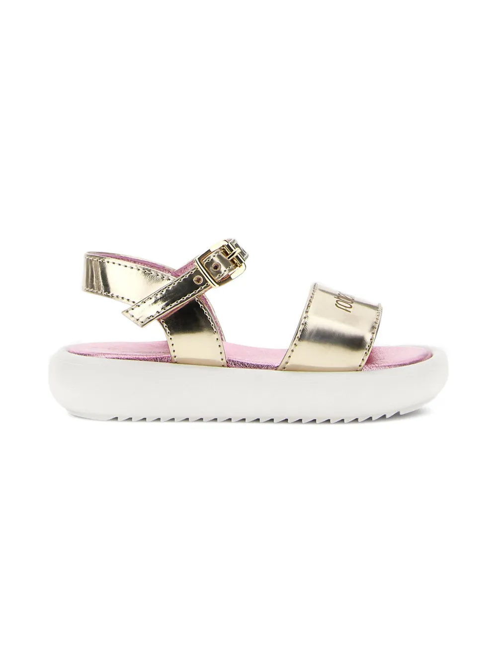 Roberto Cavalli Sandalen met logogesp - Goud