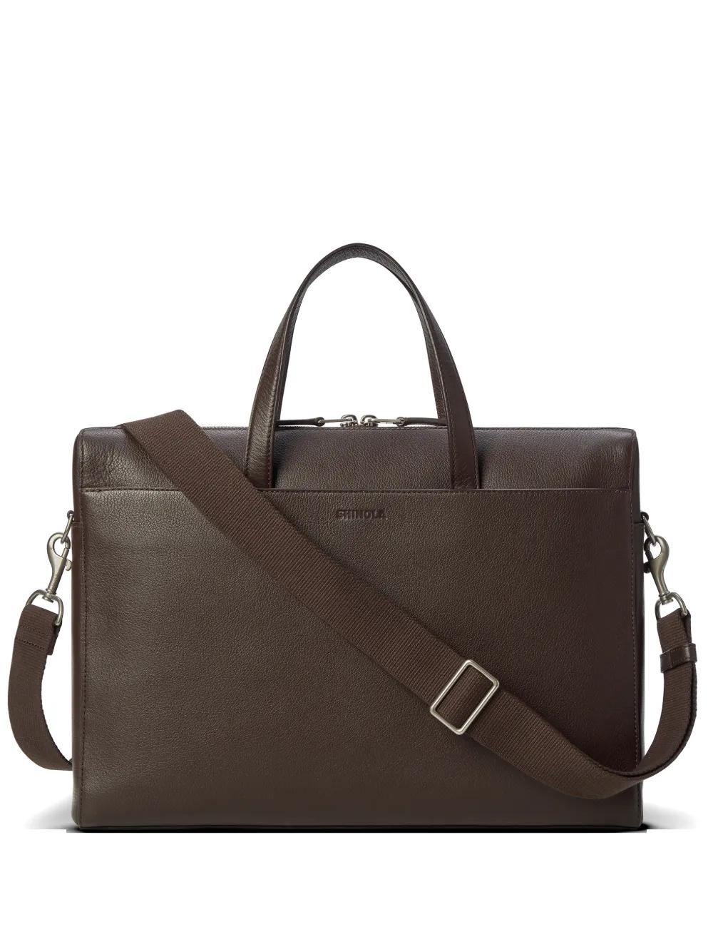 Shinola Canfield Leather Briefcase In Brown