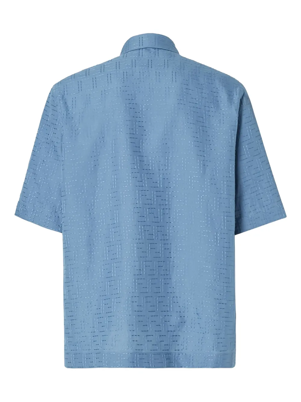 FENDI Overhemd met patroon en korte mouwen - Blauw