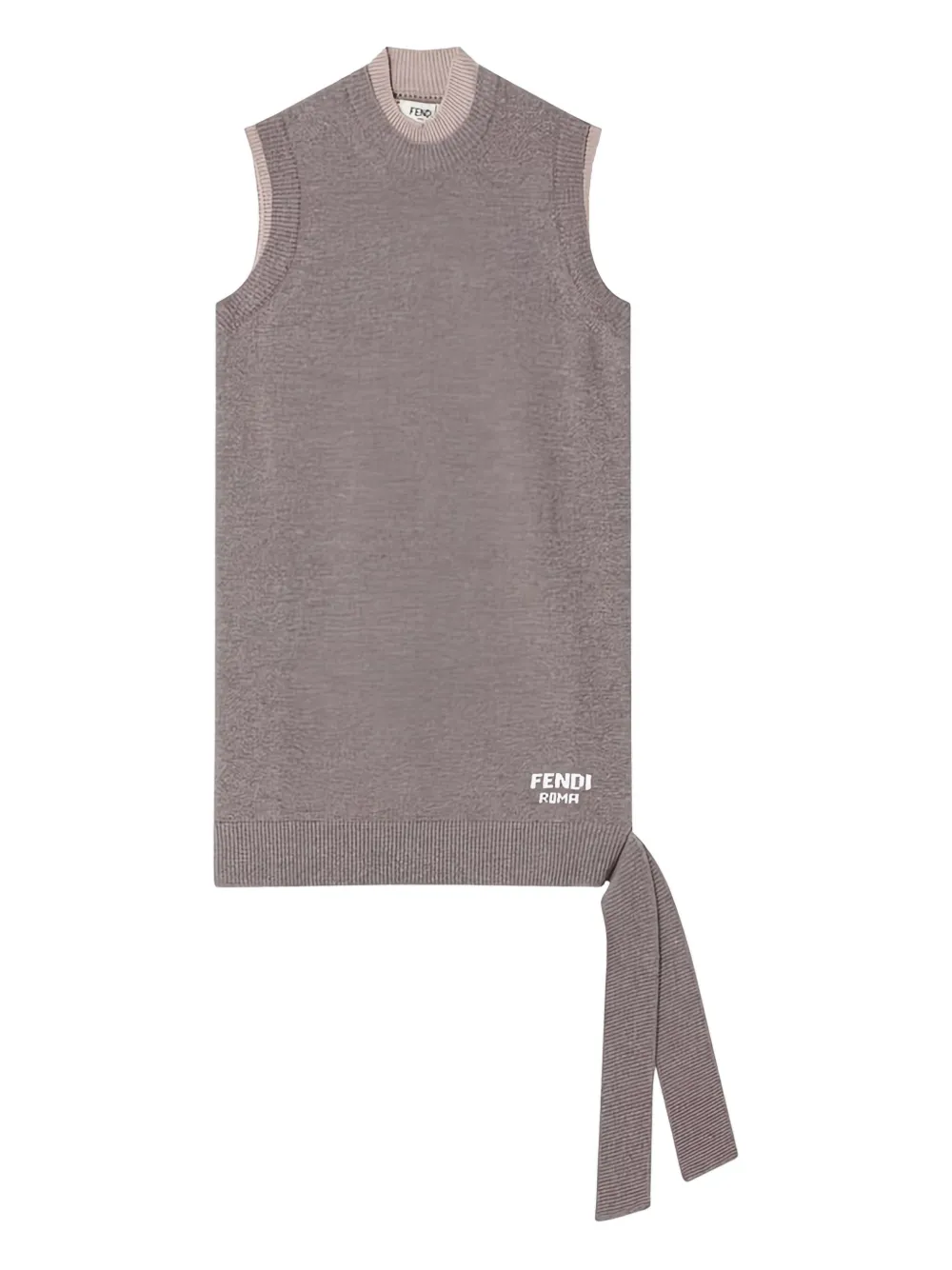 FENDI tie-detailing top | Brown | Image 1