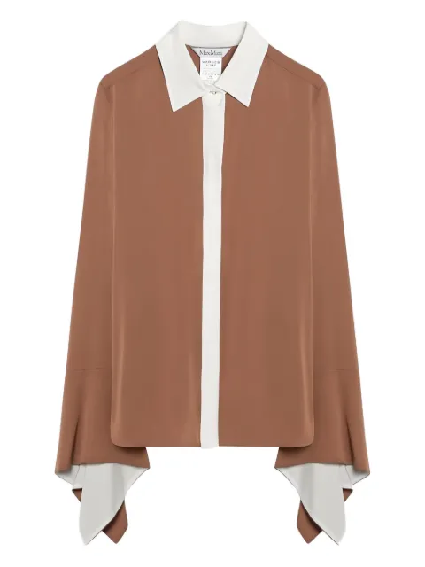 Max Mara long-sleeve color-block shirt