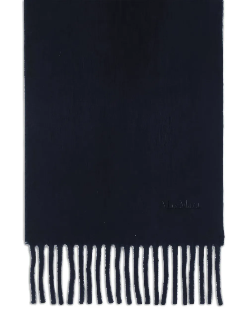 Max Mara Sjaal met franje - Blauw