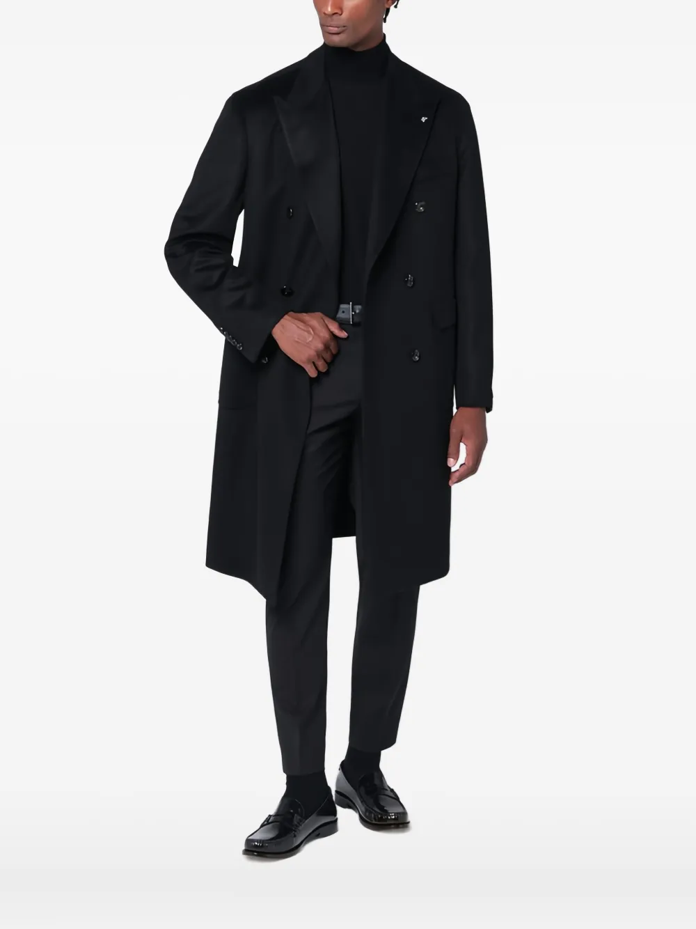Tagliatore double-breasted coat | Black | Image 1