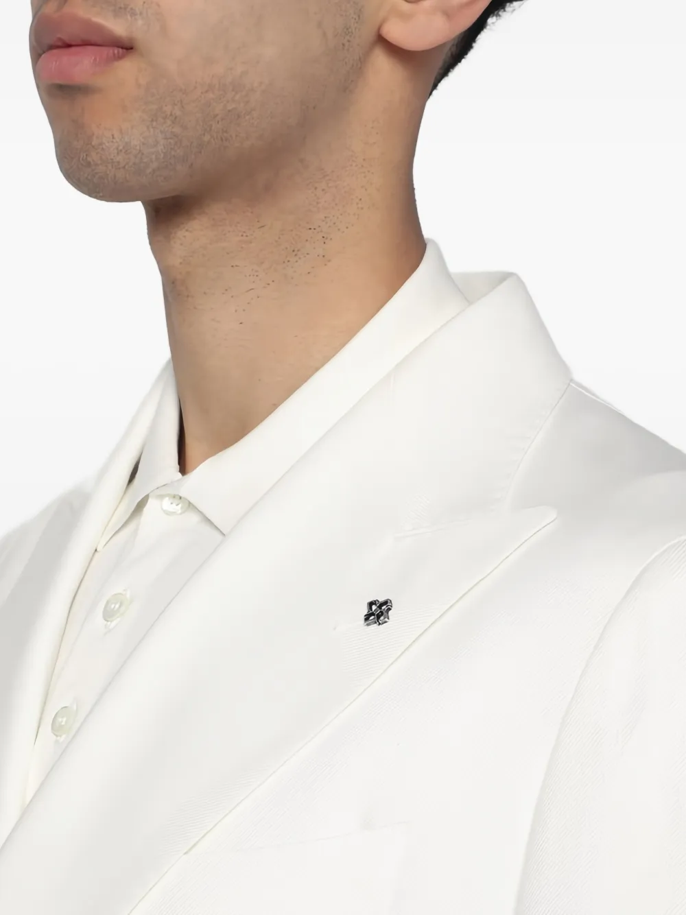 Tagliatore Montecarlo pak met dubbele rij knopen Wit