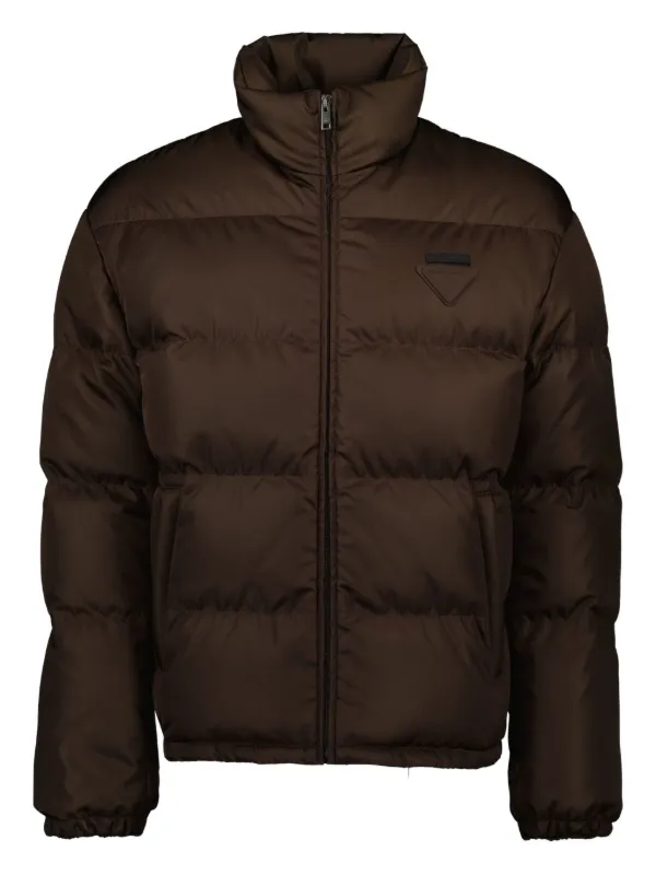 ジャケット・アウター PRADA Brown Down Jacket Prada Medium-Weight Re-Nylon Down Jacket | Saks Fifth Avenue
