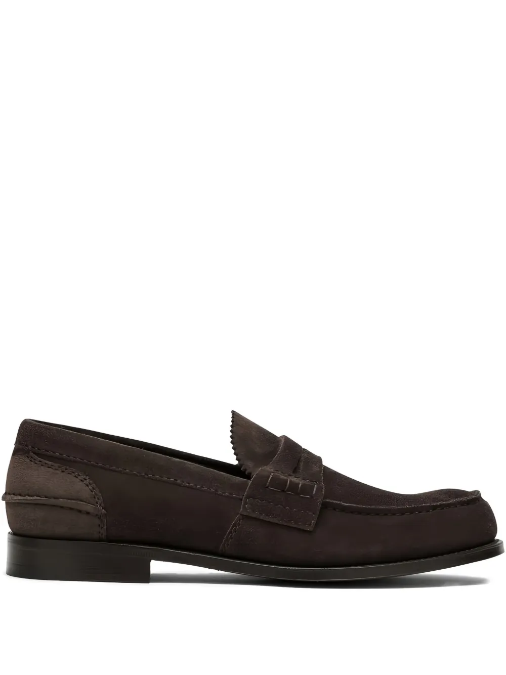 Church's Gekerfde suède loafers Bruin