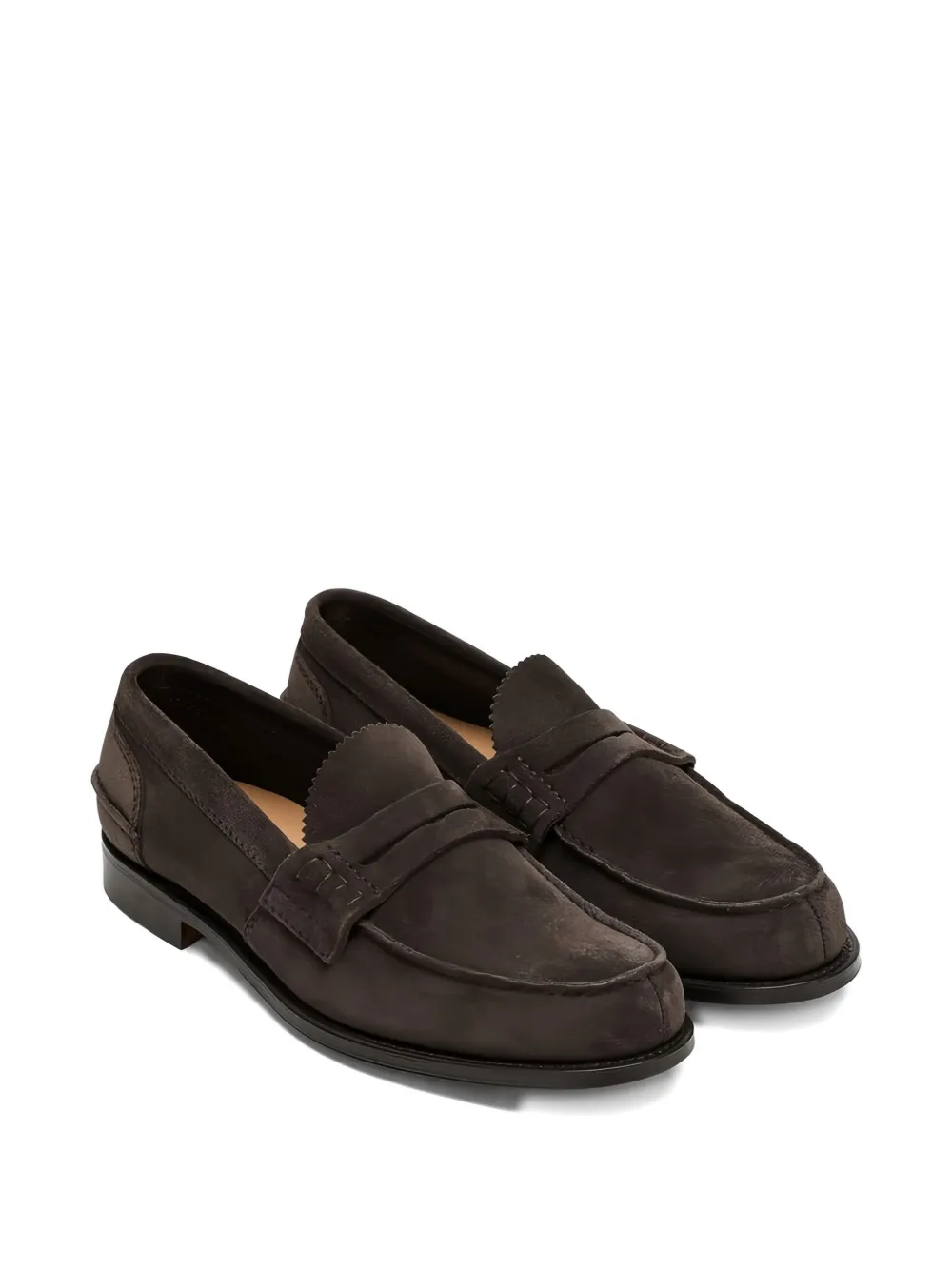 Church's Gekerfde suède loafers - Bruin