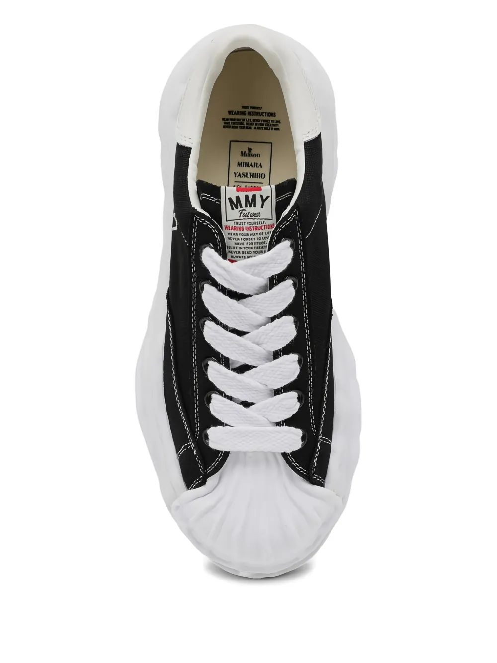 Maison MIHARA YASUHIRO Blakey sneakers met plateauzool Zwart