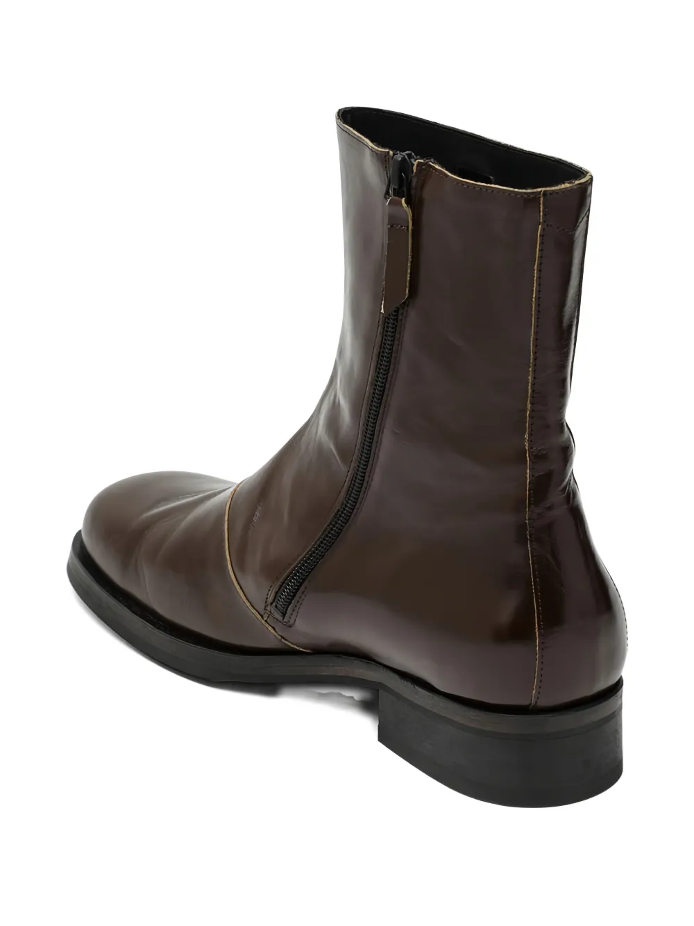 OUR LEGACY Camion leren laarzen met rits Bruin